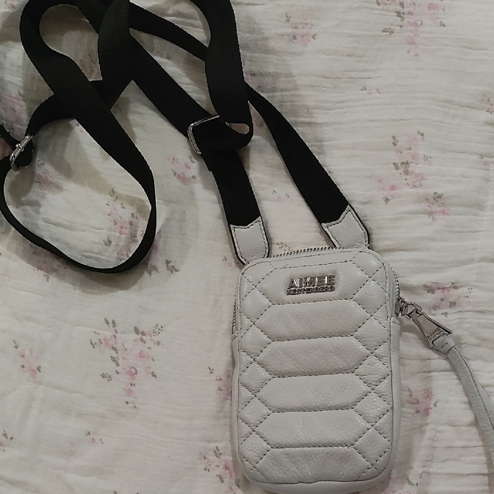 Aimee Kestenberg White Quilted Crossbody Bag